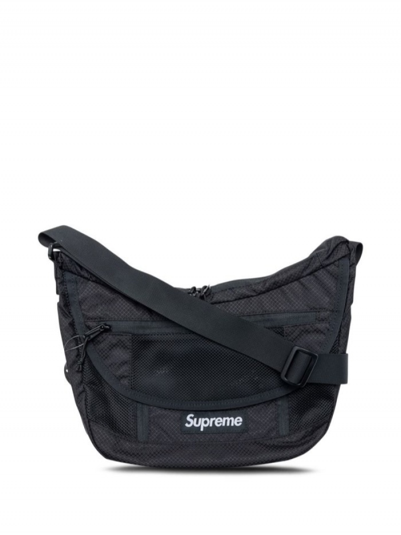 Bolsa De Hombro Supreme Logo-patch Hombre Negras Colombia | F4V-56894