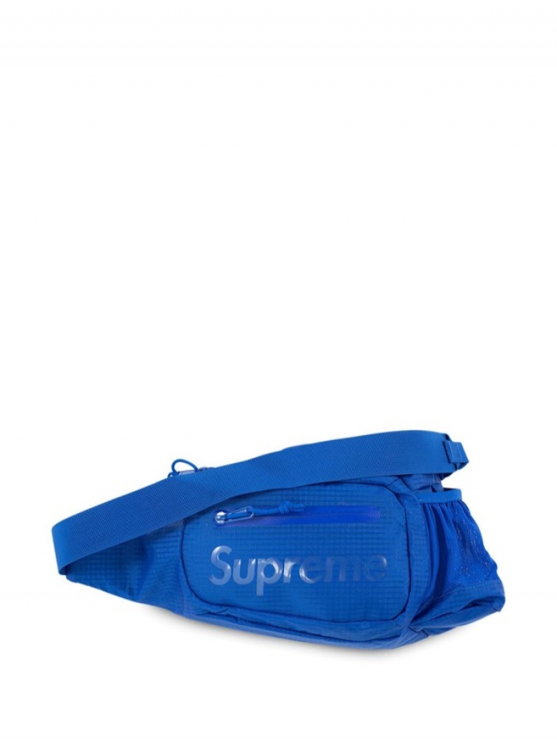 Bolsa De Hombro Supreme Logo-print Sing Bag Hombre Azules Colombia | K0I-41671