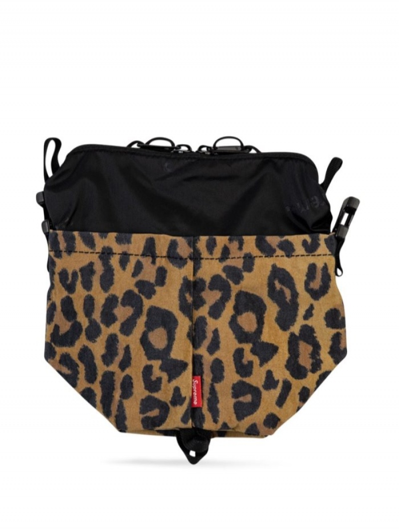 Bolsa De Mensajero Supreme Leopard-print Neck Pouch Mujer Marrones Negras Colombia | X0E-41205