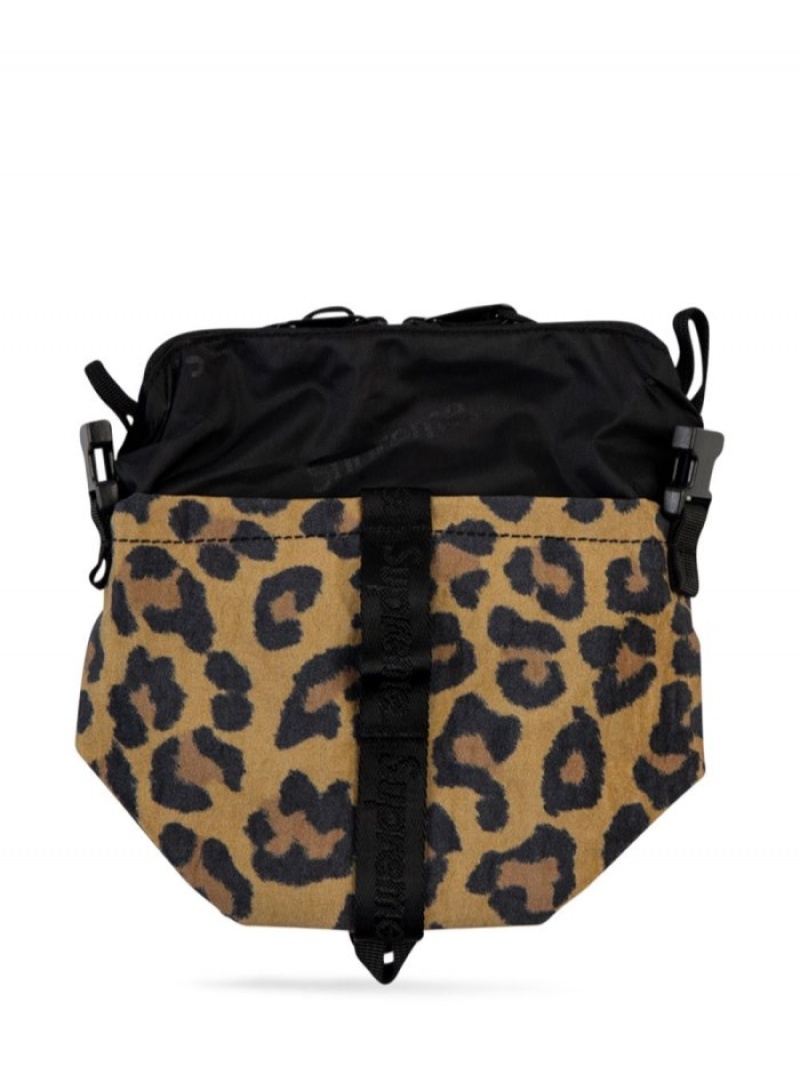 Bolsa De Mensajero Supreme Leopard-print Neck Pouch Mujer Marrones Negras Colombia | X0E-41205