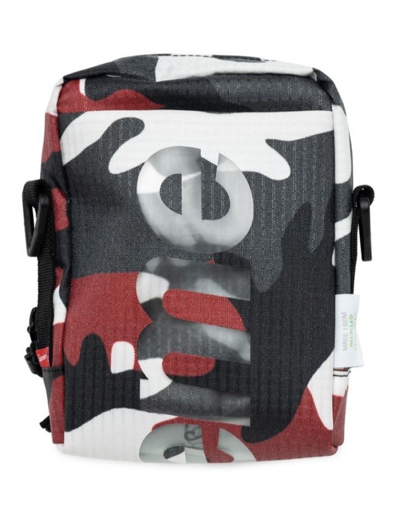 Bolsa De Mensajero Supreme Logo-print Neck Pouch Hombre Rojas Colombia | T3C-84473