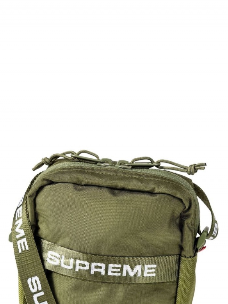 Bolsa De Mensajero Supreme Logo-print Shoulder Bag Mujer Verde Colombia | X3Q-51388