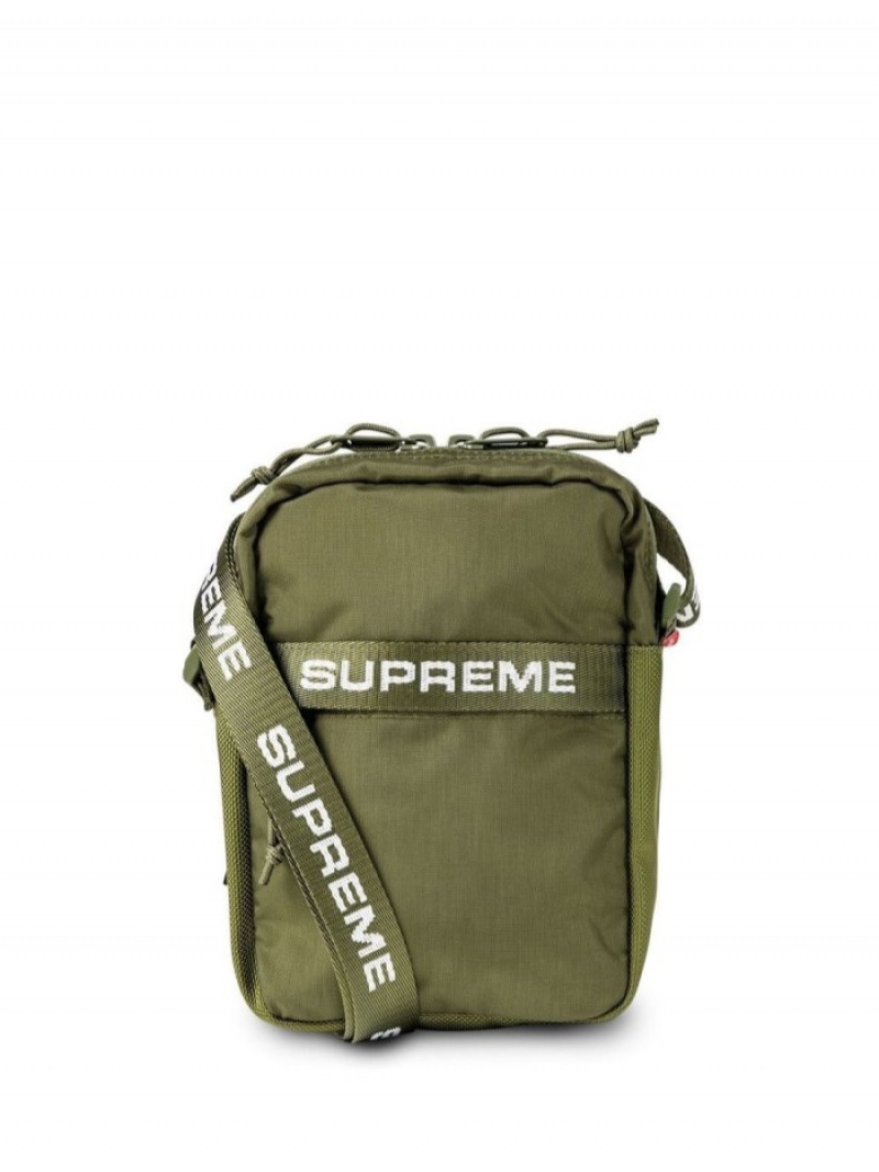 Bolsa De Mensajero Supreme Logo-print Shoulder Bag Mujer Verde Colombia | X3Q-51388