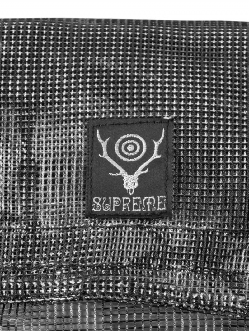 Bolsa De Mensajero Supreme South2 West8 Heavy Mesh Game B Bag Hombre Negras Colombia | E2P-70442