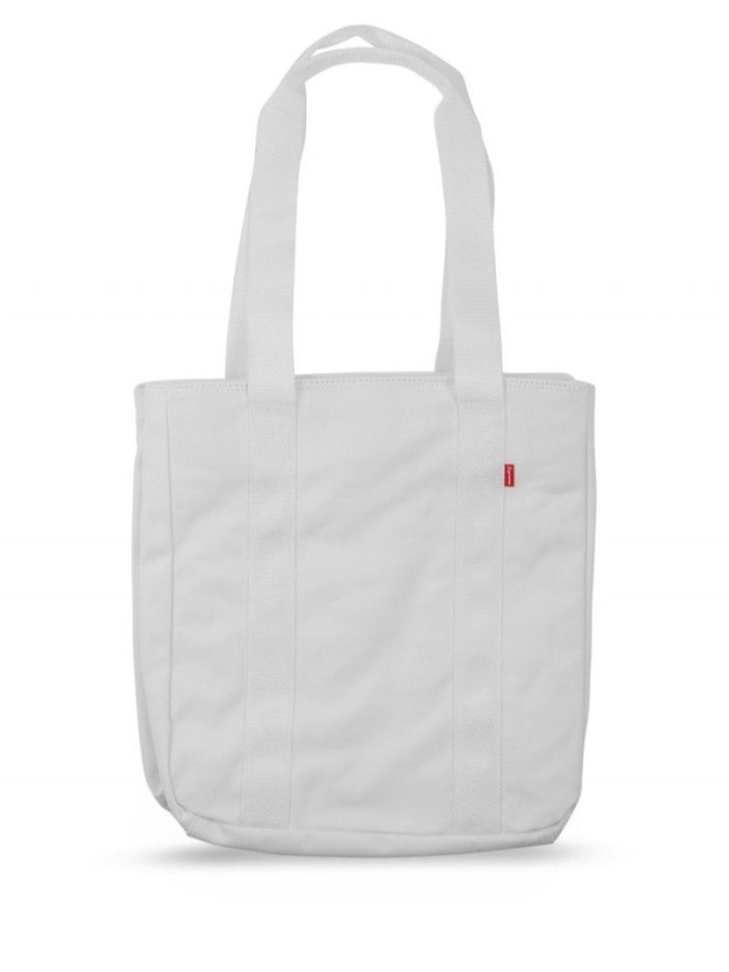 Bolso Tote Supreme Logo-print Lona Hombre Blancas Colombia | E8M-53016