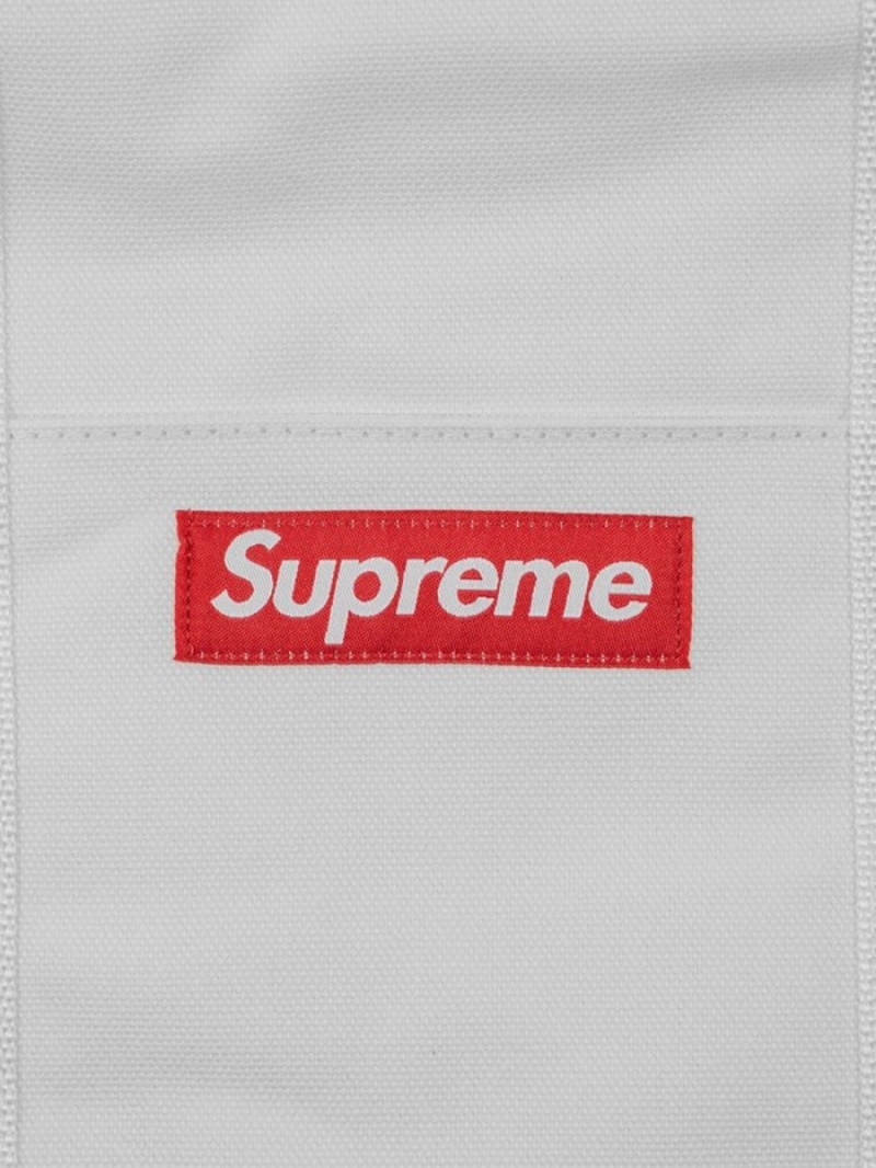 Bolso Tote Supreme Logo-print Lona Hombre Blancas Colombia | E8M-53016