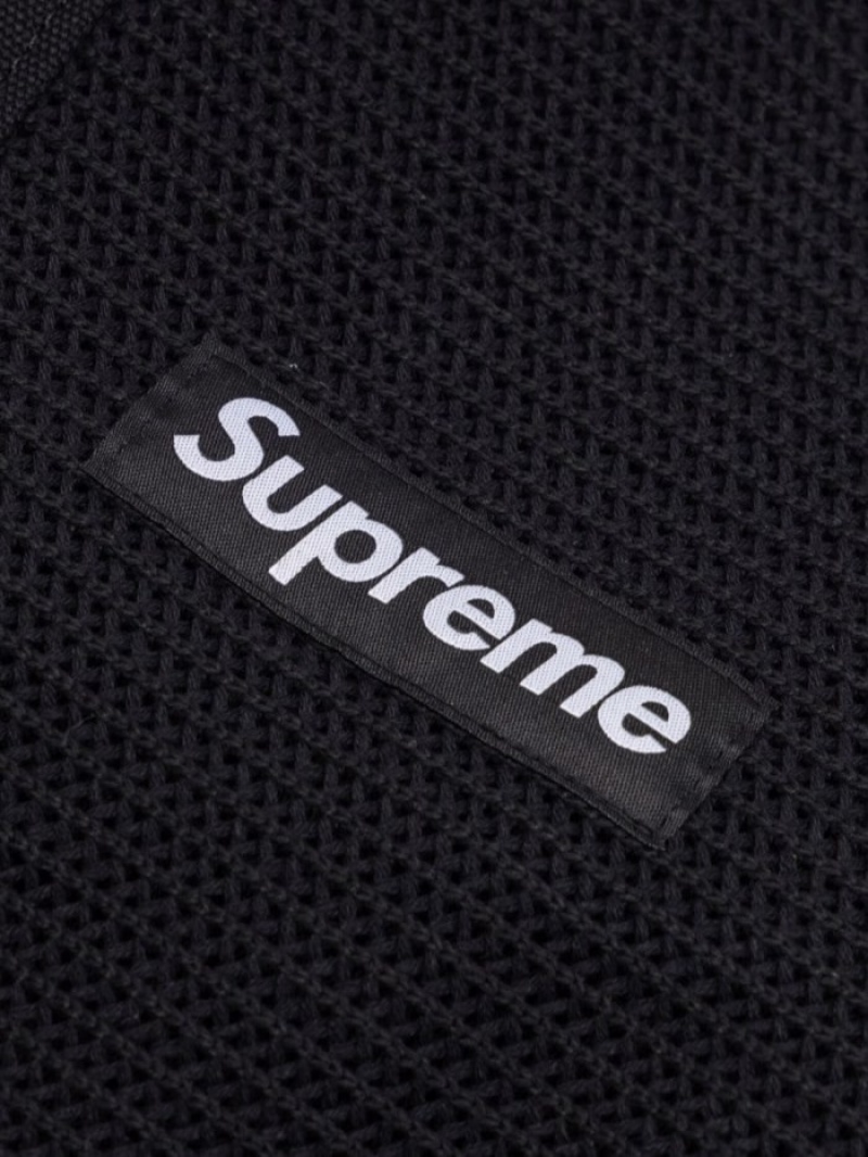 Bolso Tote Supreme String Logo-patch Hombre Negras Colombia | C0L-46976