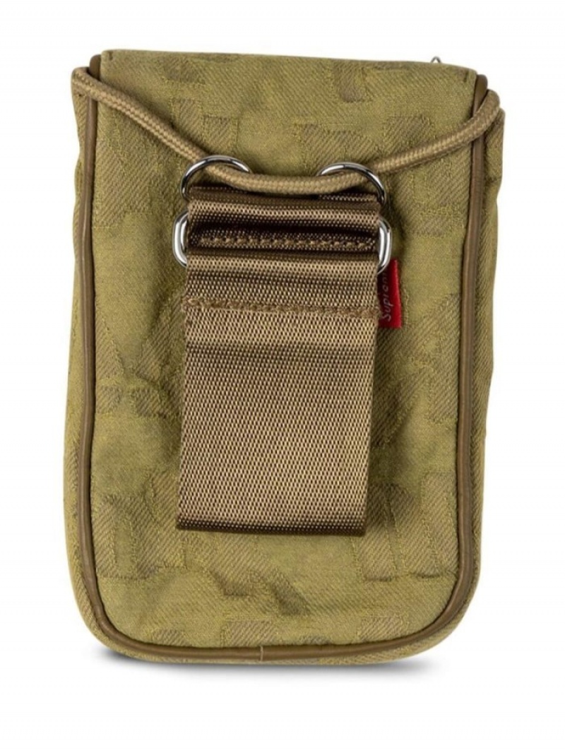 Carteras Supreme Jacquard Neck Pouch Hombre Verde Colombia | E9U-61187