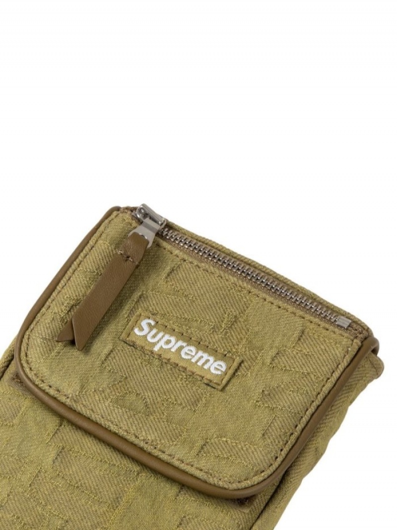 Carteras Supreme Jacquard Neck Pouch Hombre Verde Colombia | E9U-61187