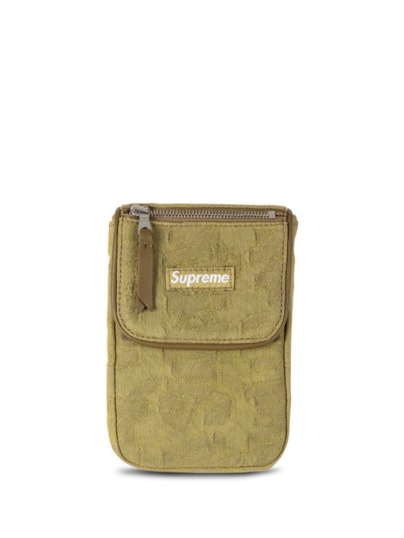 Carteras Supreme Jacquard Neck Pouch Hombre Verde Colombia | E9U-61187