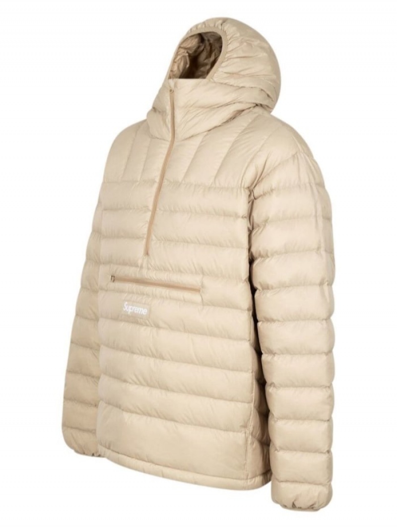 Chaquetas De Plumas Supreme Micro Down Half-zip Encapuchado Jacket Mujer Neutrals Colombia | L9P-63079