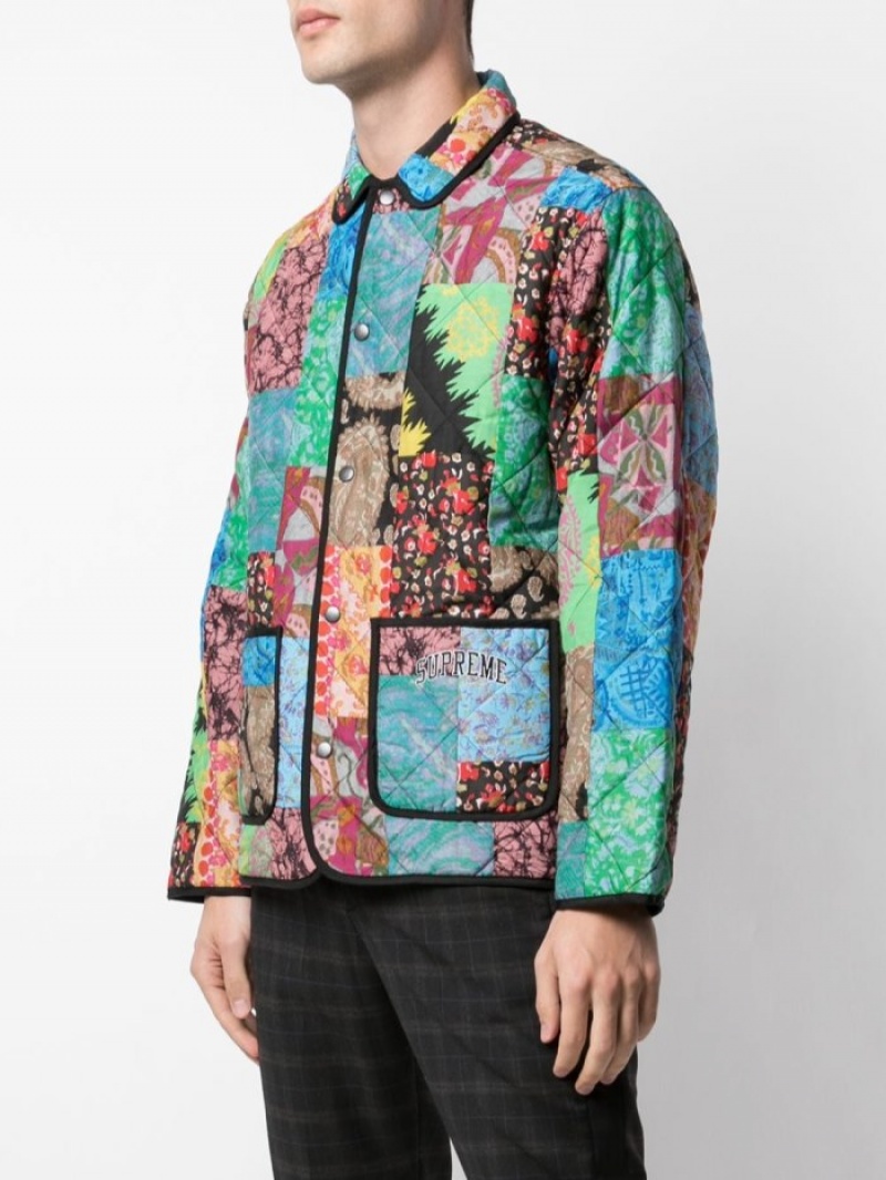 Chaquetas De Plumas Supreme Reversible Patchwork Jacket Hombre Multicolour Colombia | D6R-38689