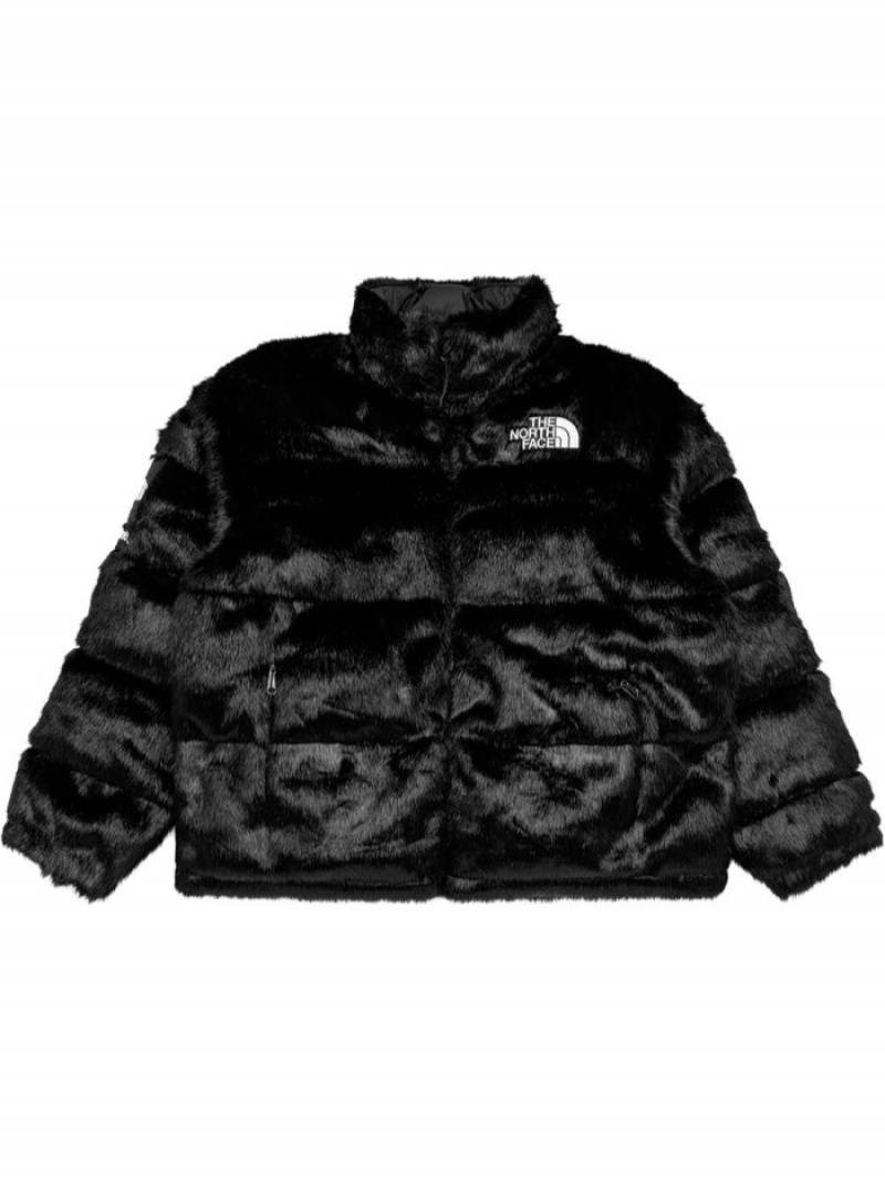 Chaquetas De Plumas Supreme X The North Face Faux-fur Jacket Hombre Negras Colombia | L9W-92527