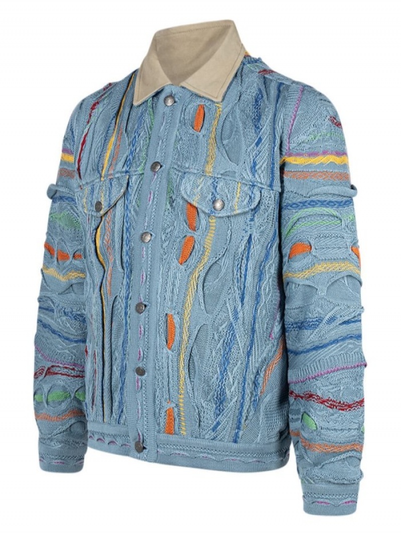 Chaquetas Supreme Coogi Trucker Shirt Hombre Azules Claro Colombia | J4Z-54502