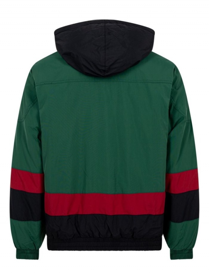 Chaquetas Supreme Puffy Hockey Pullover Hombre Verde Oscuro Negras Rojas Colombia | Q0X-51368