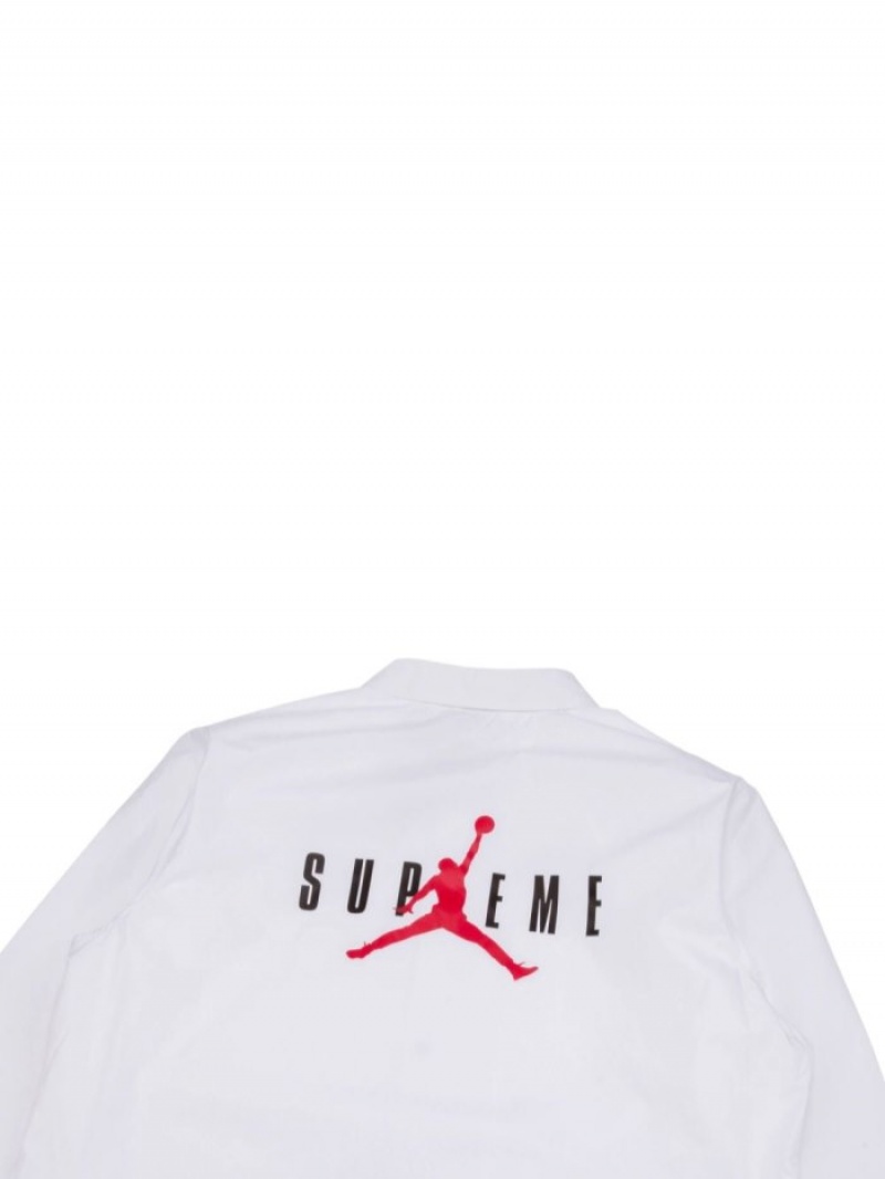 Chaquetas Supreme X Jordan Hombre Blancas Colombia | Y1K-87494