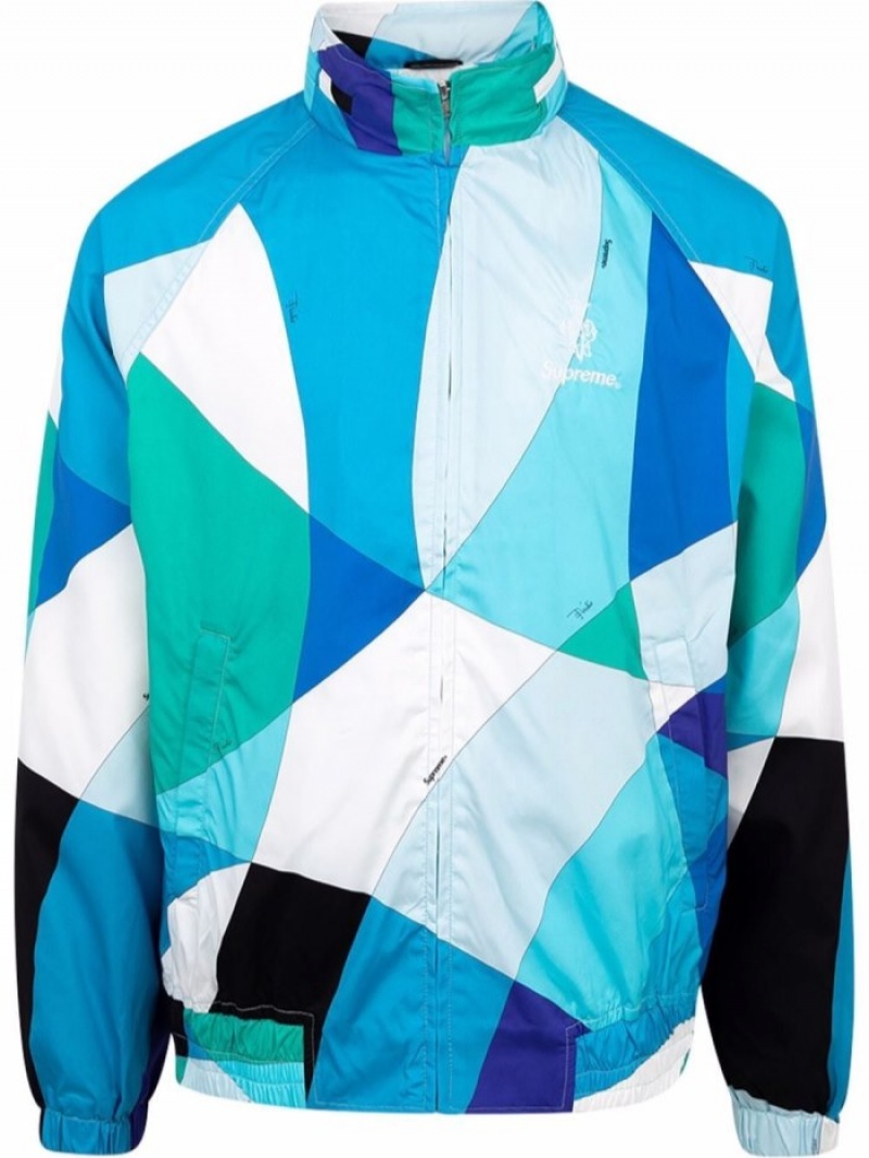 Chaquetas Supreme X Pucci Deporte Mujer Azules Colombia | U2U-98359