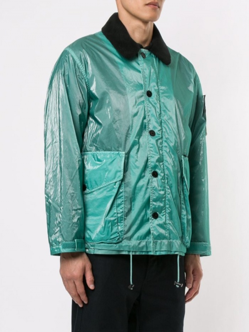 Chaquetas Supreme X Stone Island New Silk Light Hombre Verde Colombia | W7K-41786