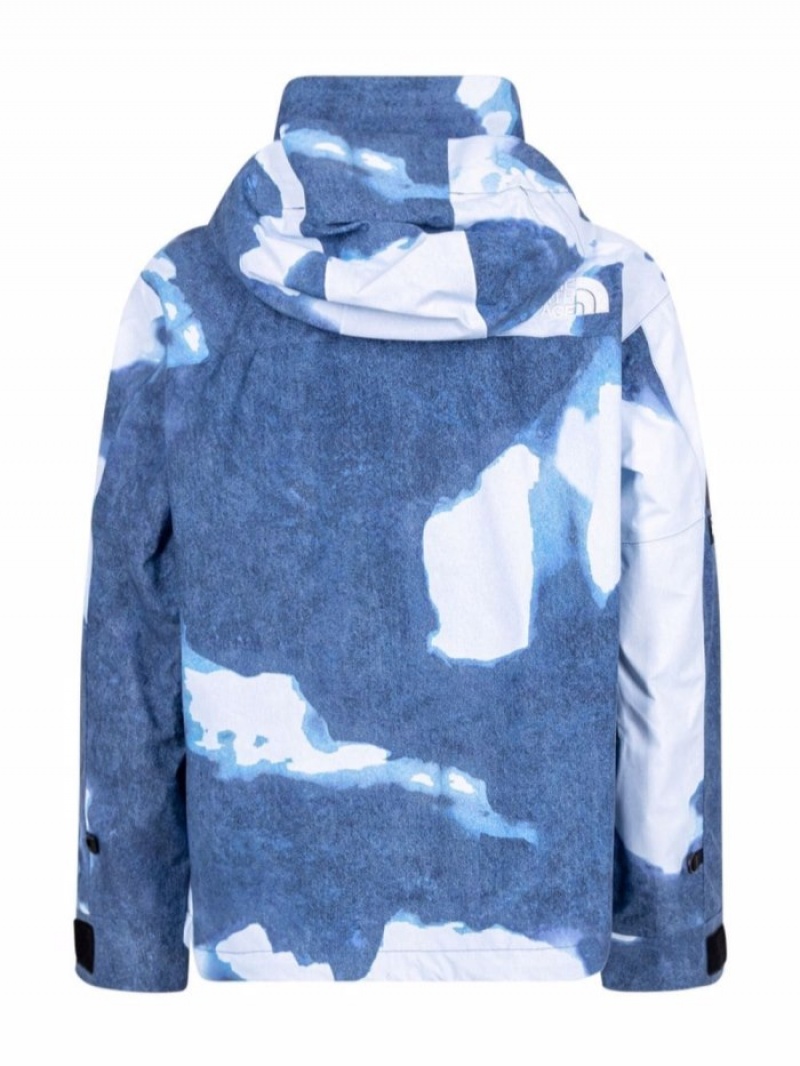 Chaquetas Supreme X The North Face Bleached Denim-print Mountain Hombre Azules Colombia | P3H-23351