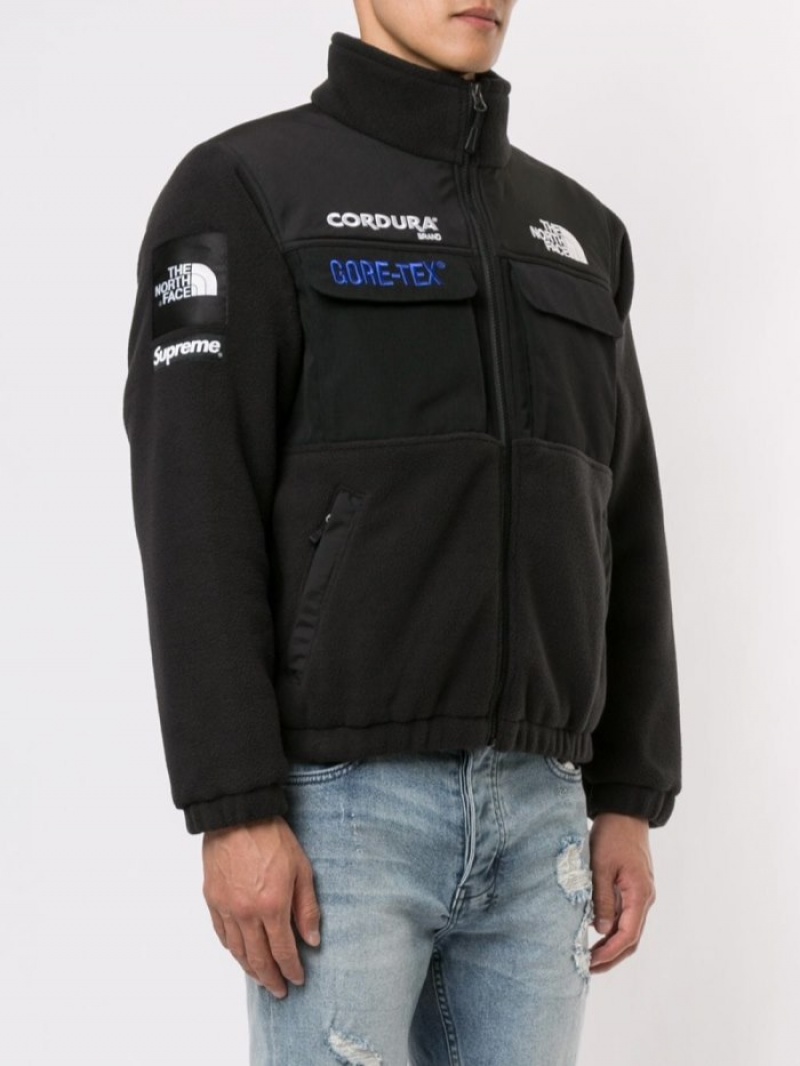 Chaquetas Supreme X The North Face Expedition Fleece Hombre Negras Colombia | X4H-13859