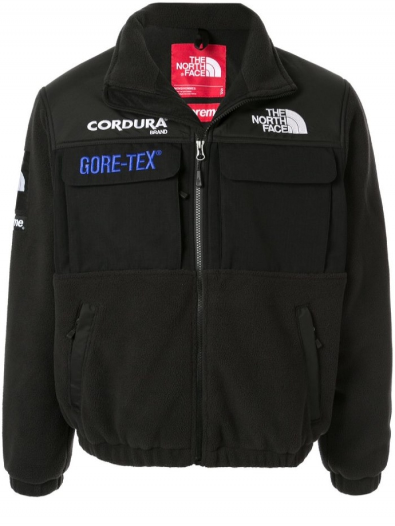 Chaquetas Supreme X The North Face Expedition Fleece Hombre Negras Colombia | X4H-13859