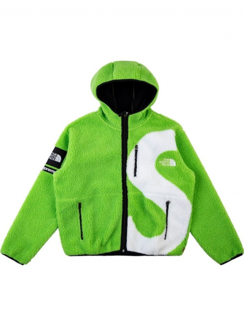 Chaquetas Supreme X The North Face S Logo Fleece Hombre Verde Colombia | R7W-21675