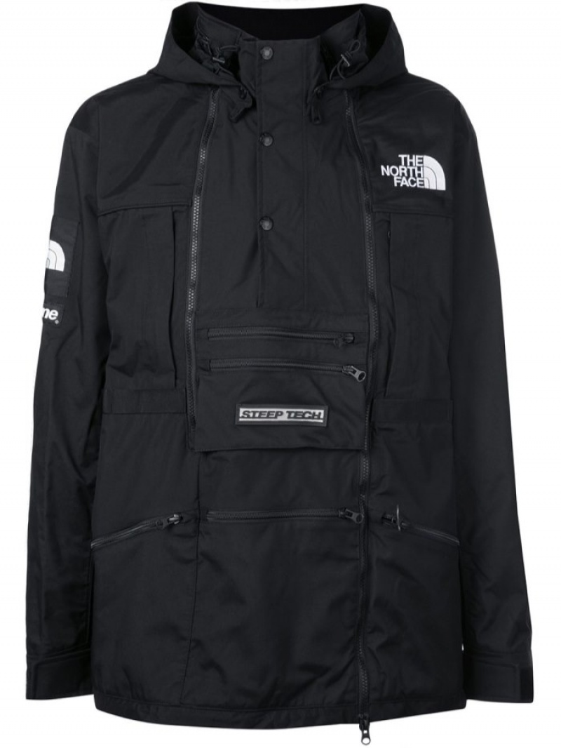 Chaquetas Supreme X The North Face Steep Tech Encapuchado Hombre Negras Colombia | U2C-21233