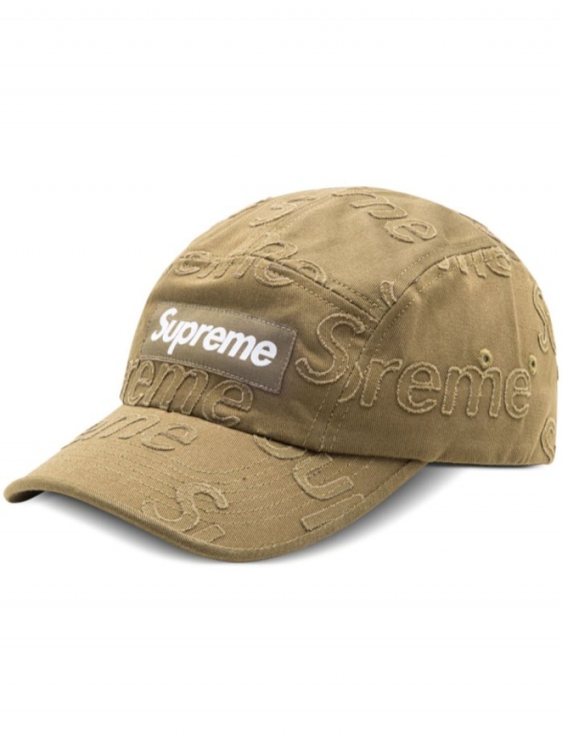 Gorras Supreme Logo-appliqué Twill Baseball Hombre Verde Oliva Verde Colombia | Q2C-43959