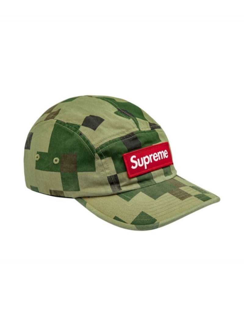 Gorras Supreme Military Camp Logo-patch Hombre Verde Colombia | N4V-35766