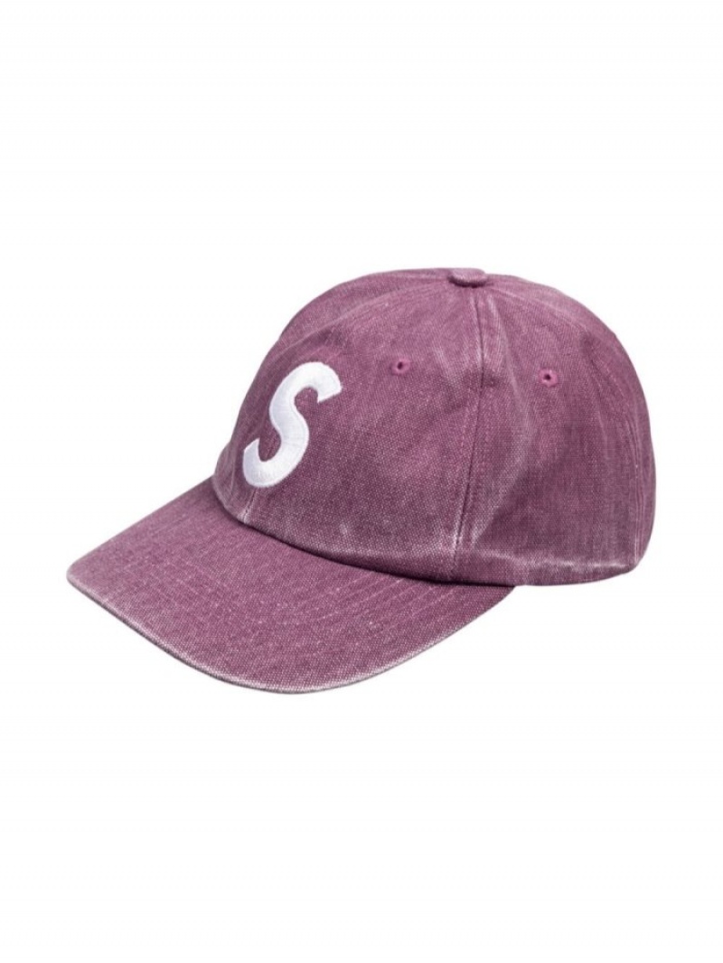 Gorras Supreme Pigment Logo-embroidered 6-panel Hombre Moradas Colombia | H5I-01938