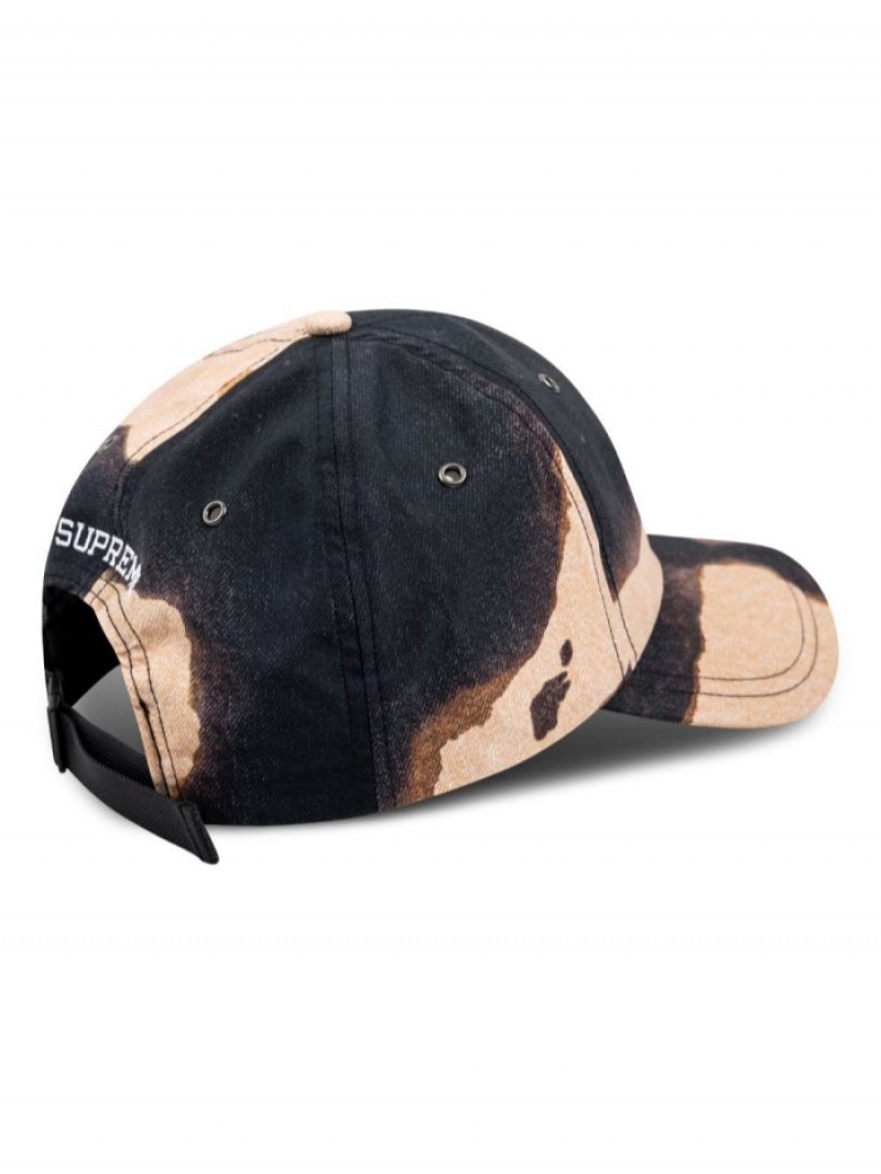 Gorras Supreme X Tnf Bleached Denim Print 6-panel Hombre Negras Marrones Beige Claro Colombia | F1N-52380