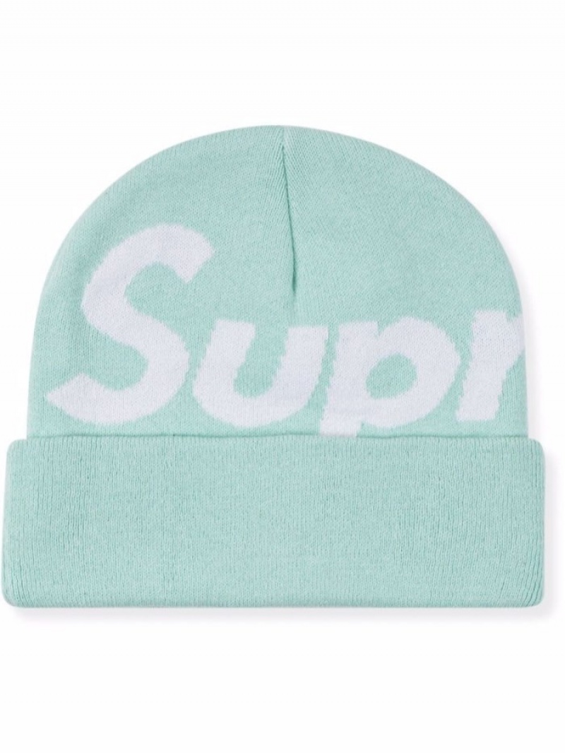 Gorro Supreme Big Logo De Punto Hombre Azules Colombia | M4T-17337