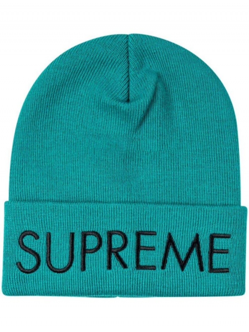 Gorro Supreme Capital Logo-embroidered Hombre Azules Colombia | A7S-00011