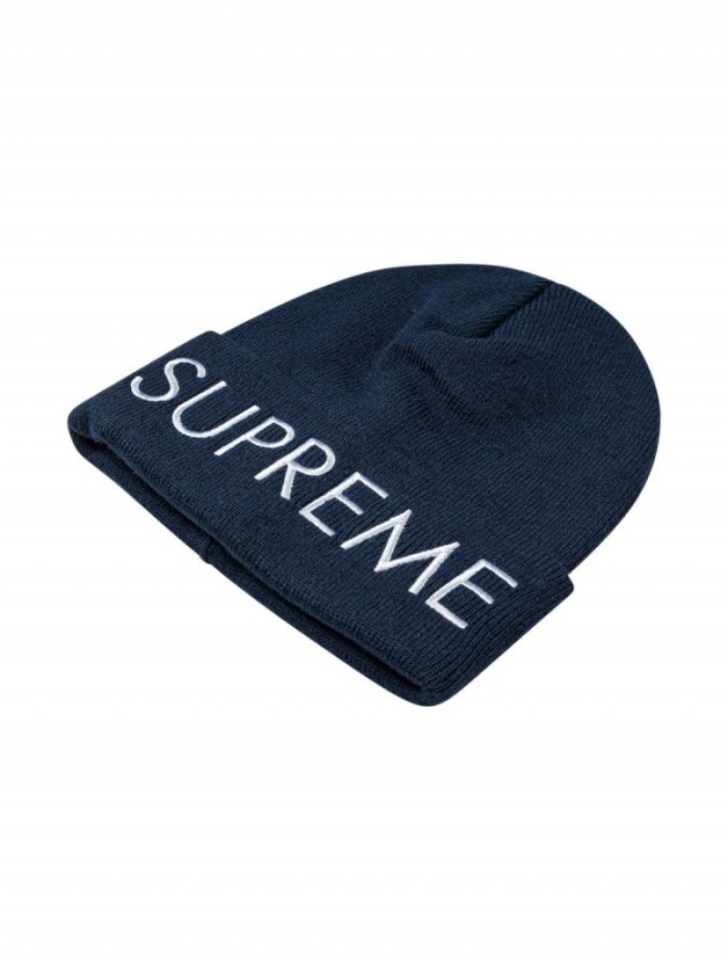 Gorro Supreme Capital Logo-embroidered Hombre Azules Colombia | O4Z-40353