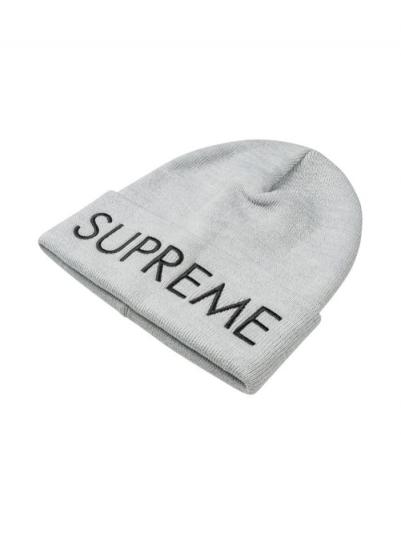 Gorro Supreme Capital Logo-embroidered Hombre Gris Colombia | V8V-35152