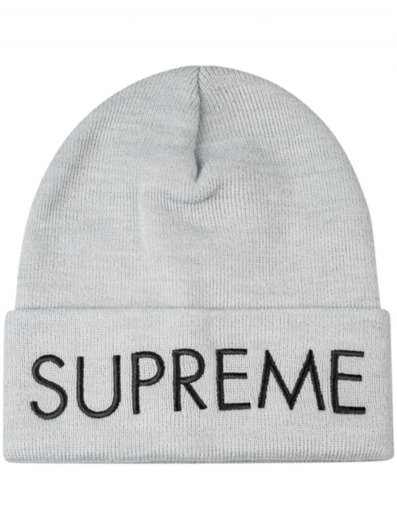 Gorro Supreme Capital Logo-embroidered Hombre Gris Colombia | V8V-35152