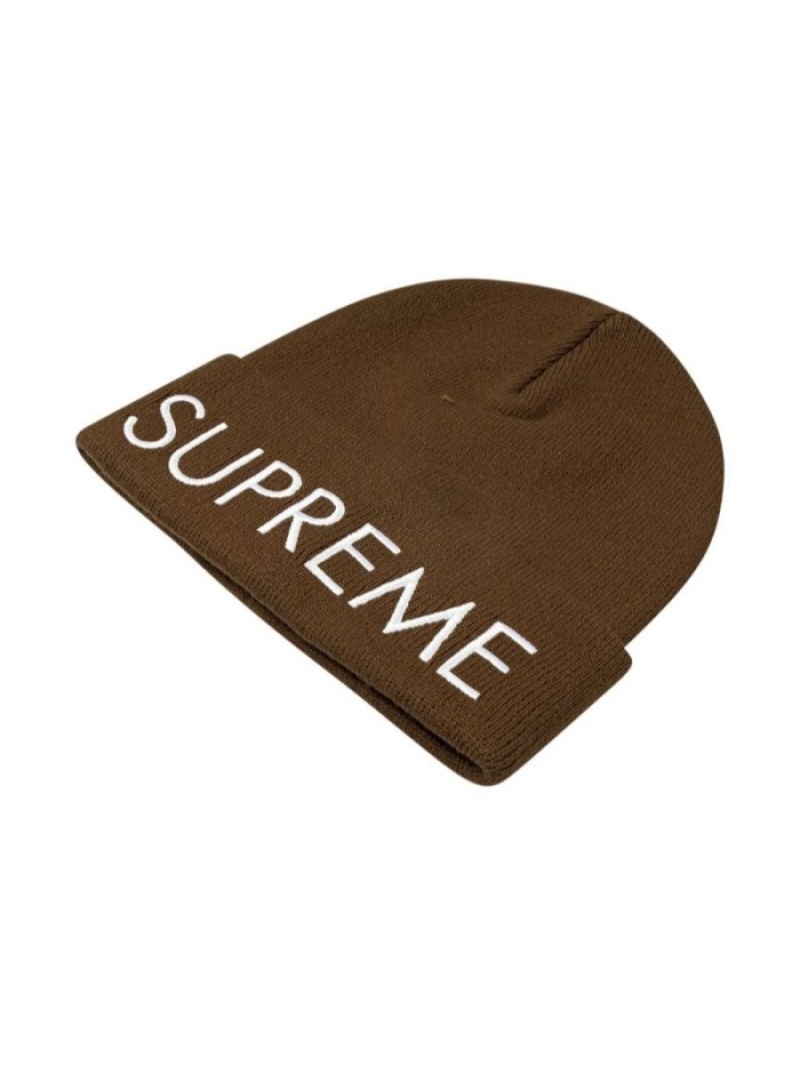 Gorro Supreme Capital Logo-embroidered Hombre Marrones Colombia | D2D-85169