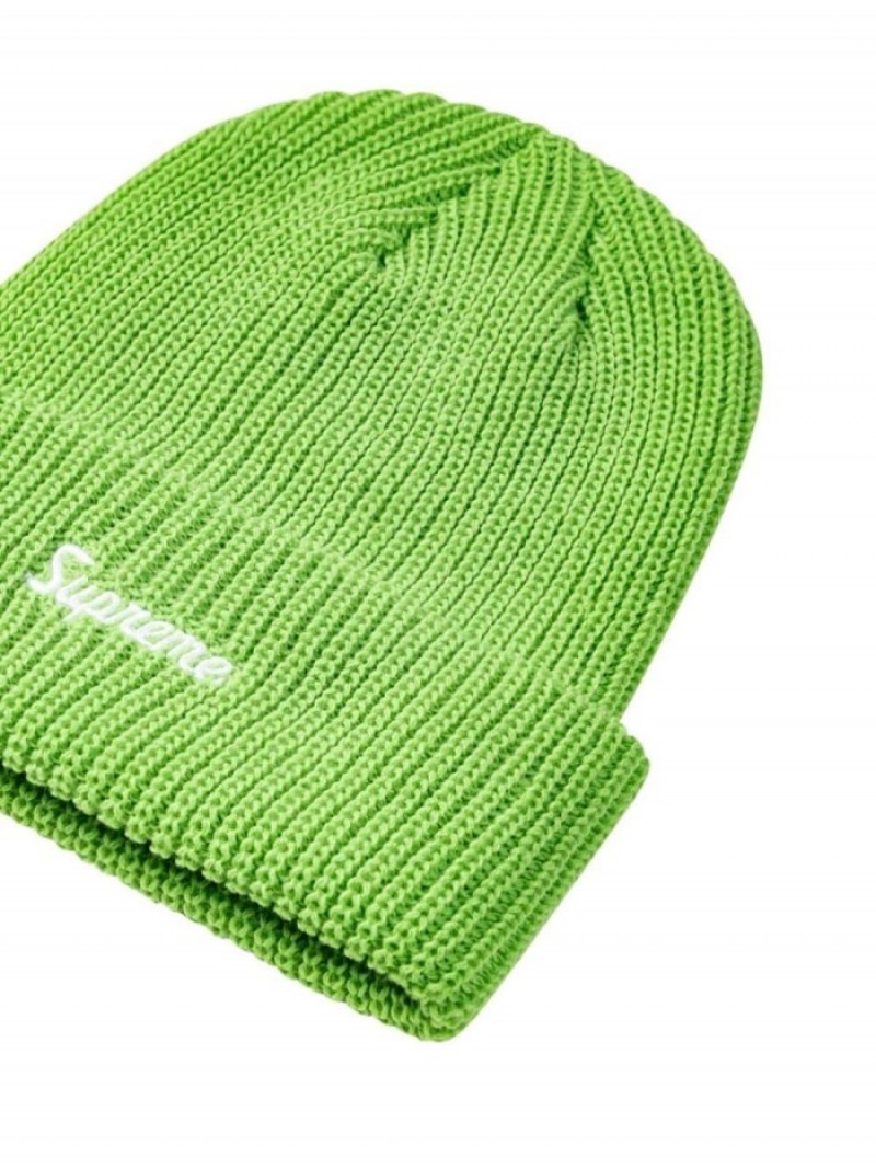 Gorro Supreme Loose Gauge Acanalado Mujer Verde Colombia | P2Q-17122