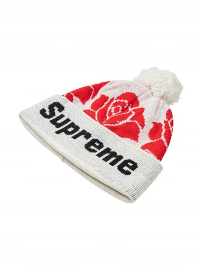 Gorro Supreme Rose Knit Hombre Blancas Colombia | B5W-80315