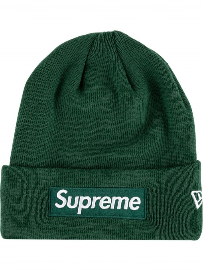 Gorro Supreme X New Era Box Logo Hombre Verde Colombia | Q2W-36083