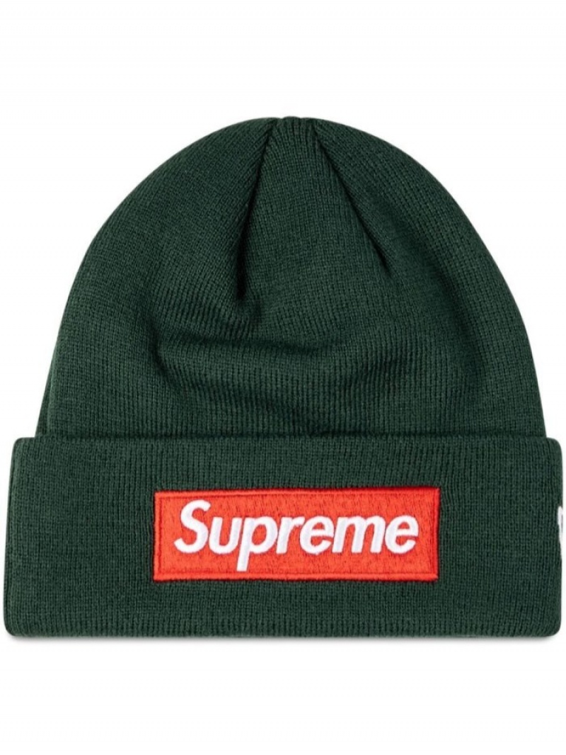 Gorro Supreme X New Era Box Logo Hombre Verde Colombia | H3Y-96647