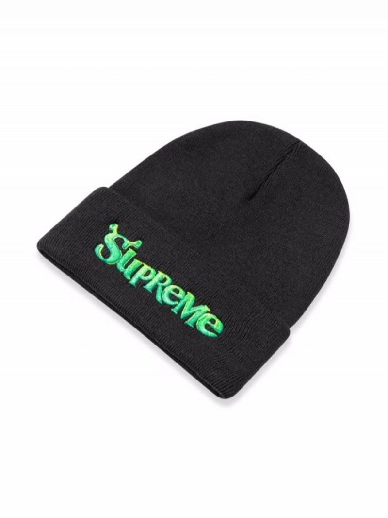 Gorro Supreme X Shrek Logo Mujer Negras Colombia | B3H-67434