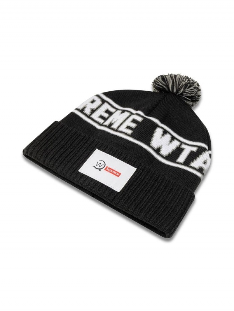 Gorro Supreme X Wtaps Intarsia Logo Hombre Negras Colombia | S7M-79800