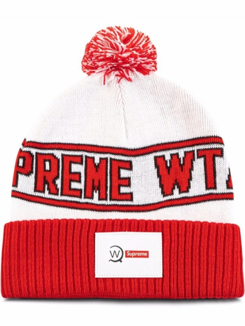 Gorro Supreme X Wtaps Mujer Blancas Colombia | X7T-29148