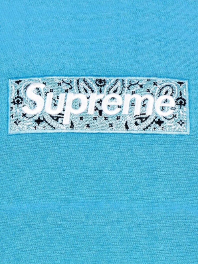 Poleron Supreme Bandana Box Logo Hombre Azules Claro Colombia | K4U-03099