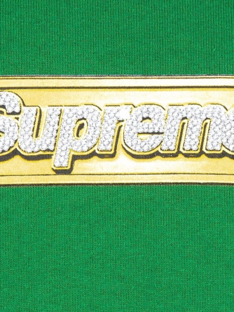 Poleron Supreme Bling Box Logo Drawstring Hombre Verde Colombia | N5W-96636