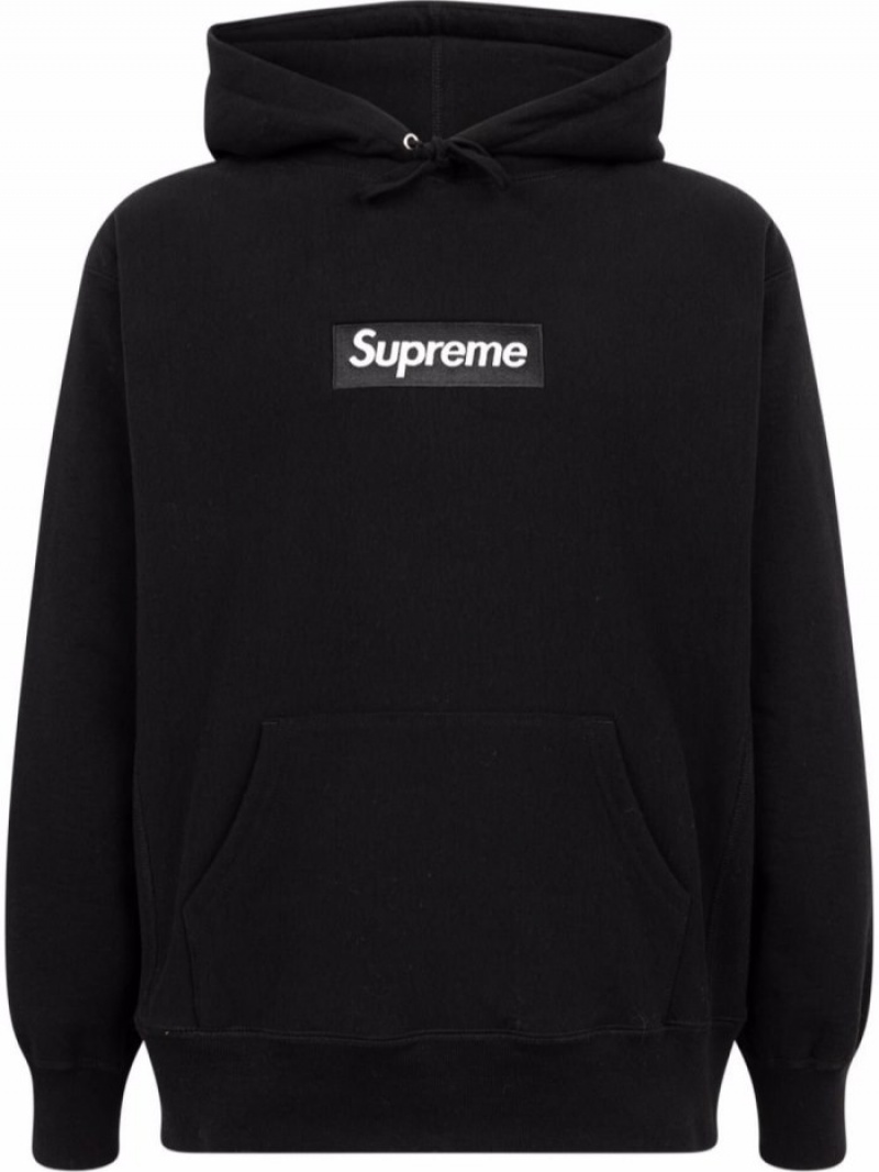 Poleron Supreme Box Logo Hombre Negras Colombia | F6O-28439