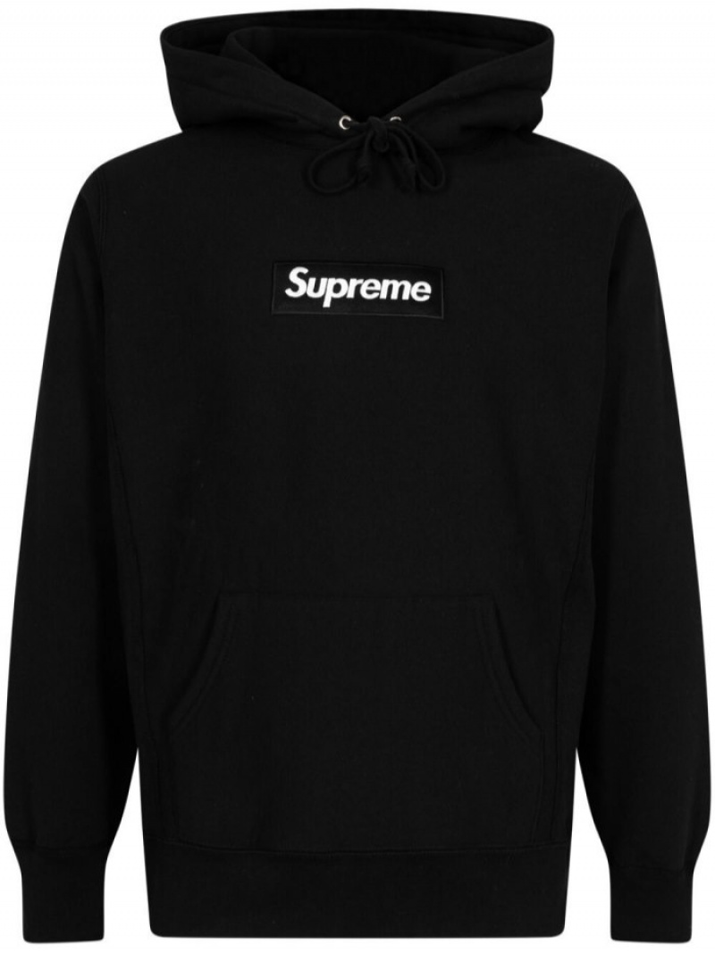 Poleron Supreme Box Logo Hombre Negras Colombia | X1B-59512