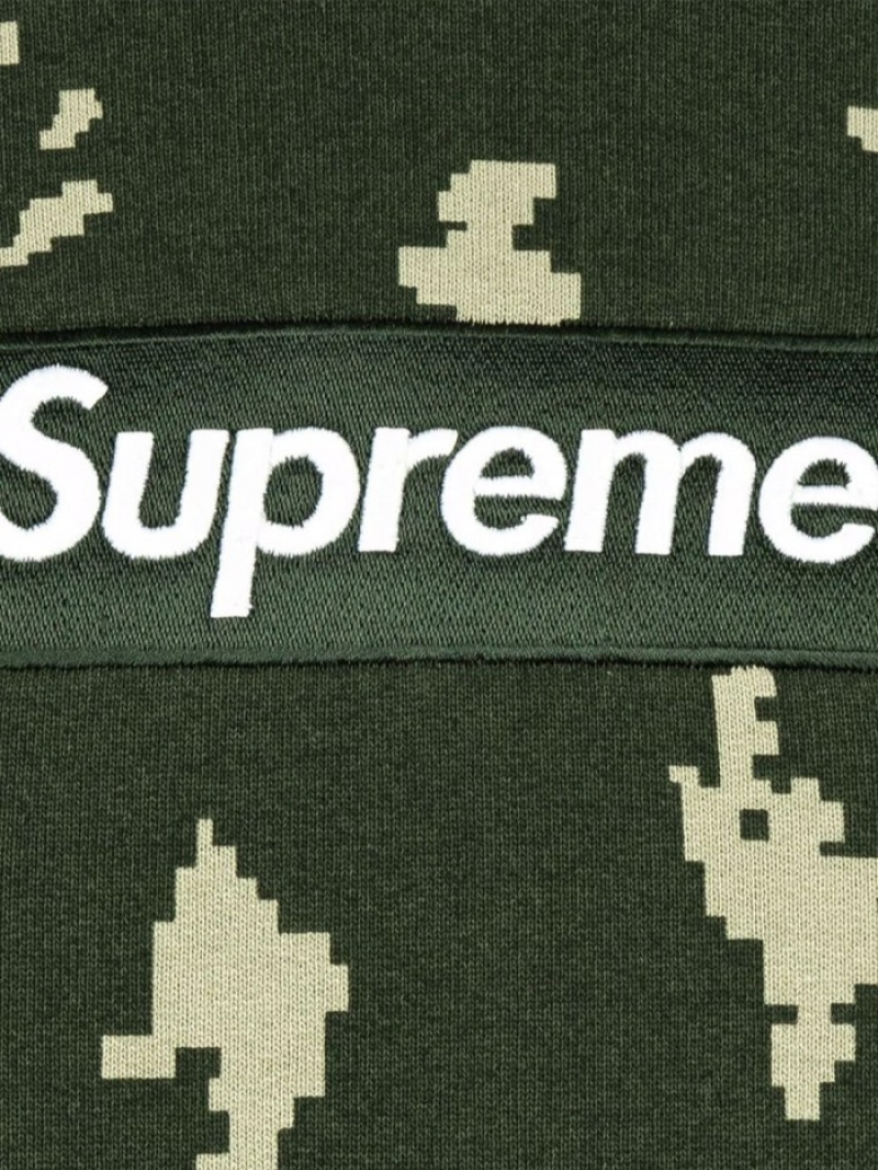 Poleron Supreme Box Logo Hombre Verde Colombia | B5J-62397