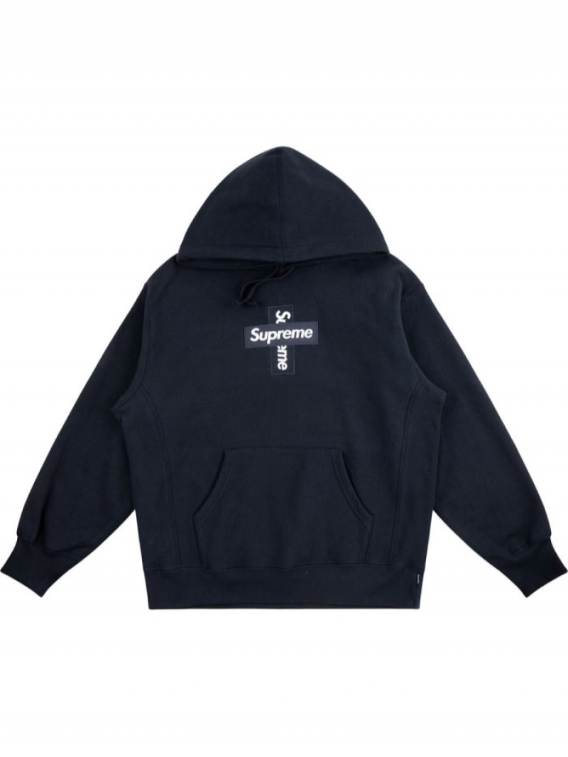 Poleron Supreme Cross Box Logo Hombre Azules Colombia | Y8F-00526